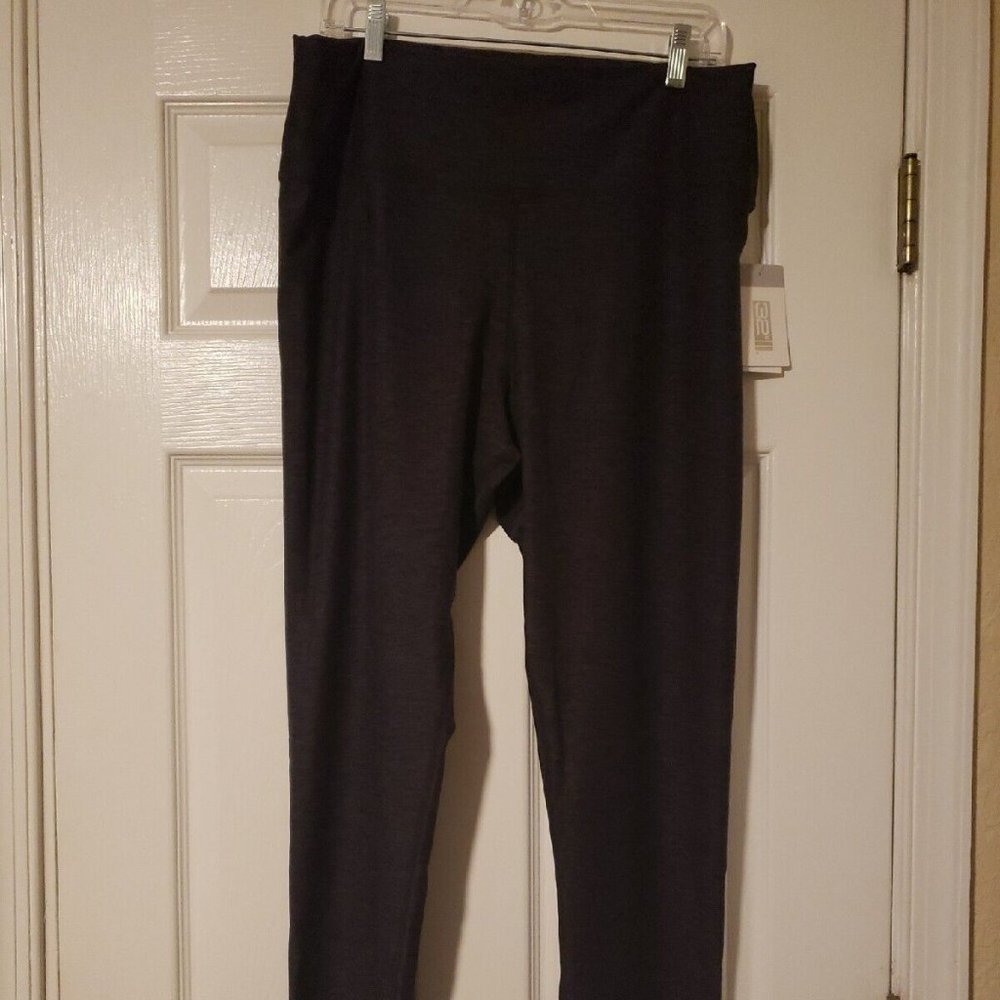32 DEGREES Women's Charcoal Space Dye Leggings, High-Waisted, Size 2X, NEW